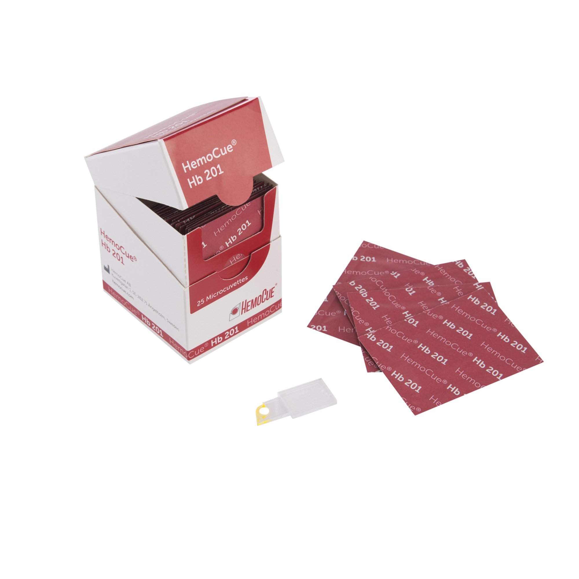 Microcuvette HemoCue® Hb 201 Hemoglobin For HemoCue® Photometers 100 Tests 10 µl by Hemocue, Inc.  ID 111732